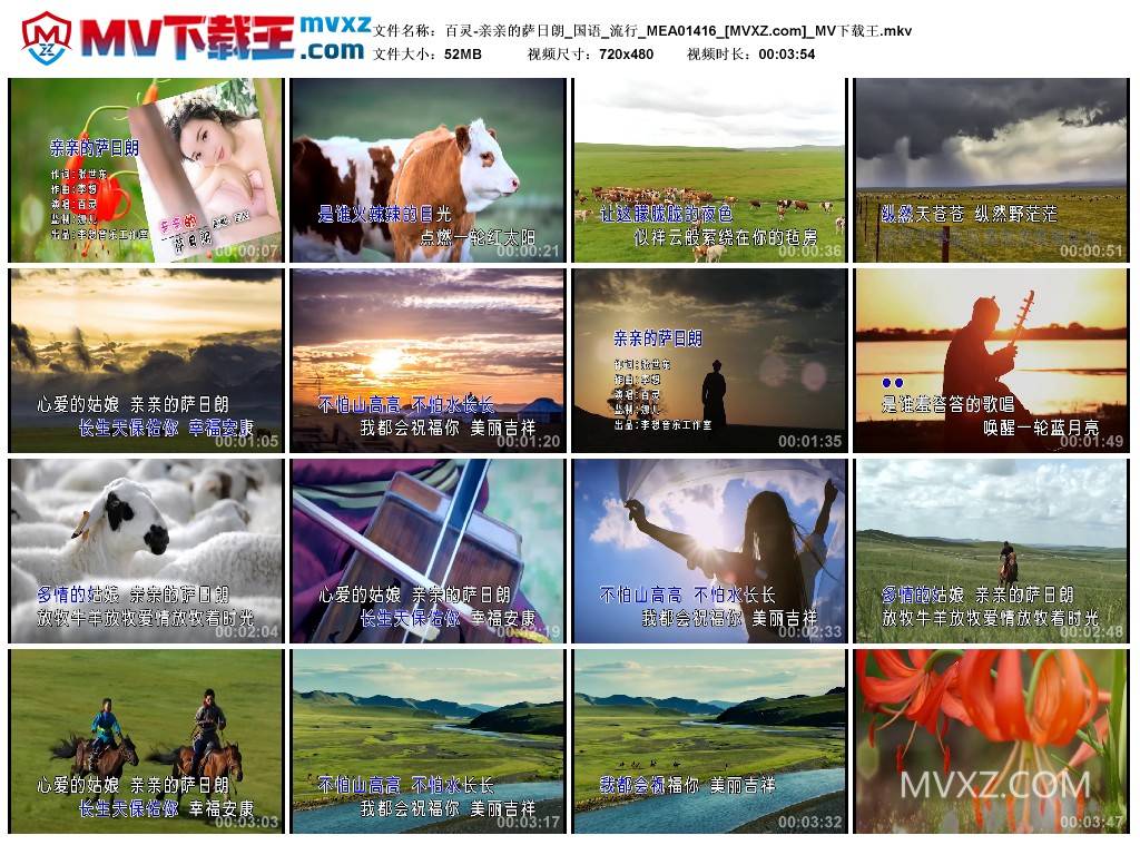 百灵-亲亲的萨日朗_国语_流行_MEA01416